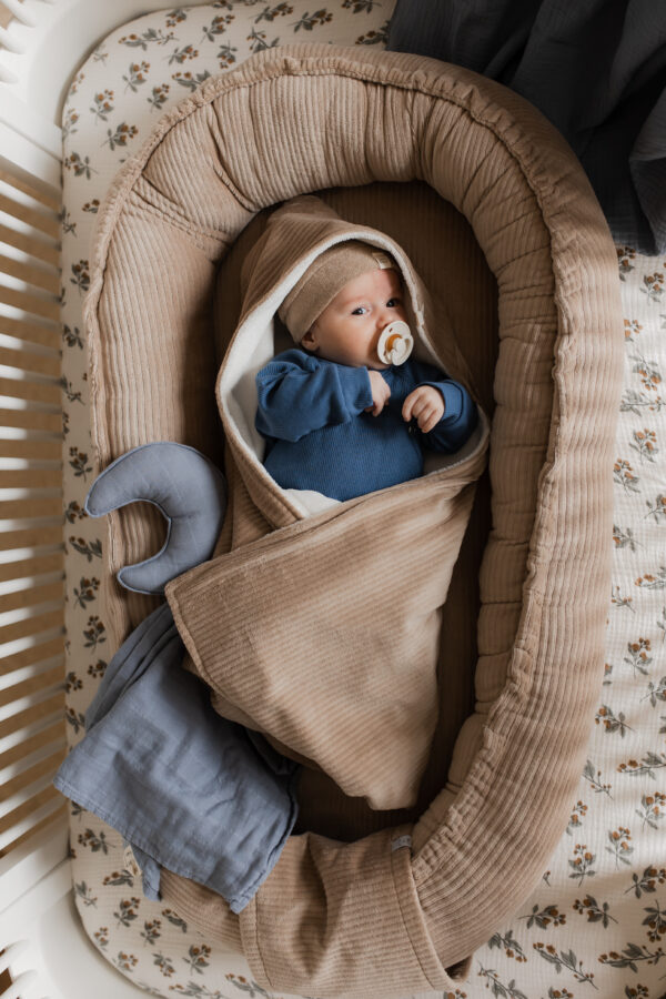 Babynestje Rib Taupe