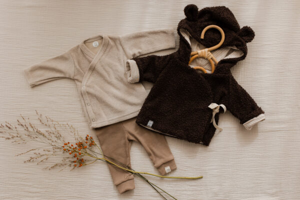 Baby jasje boucle dark brown - Afbeelding 2