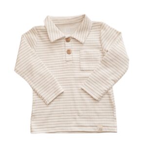 Polo - Rib streep sand