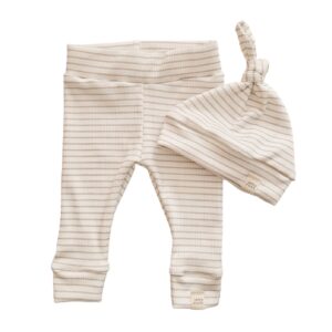 Newborn set -  Rib streep sand