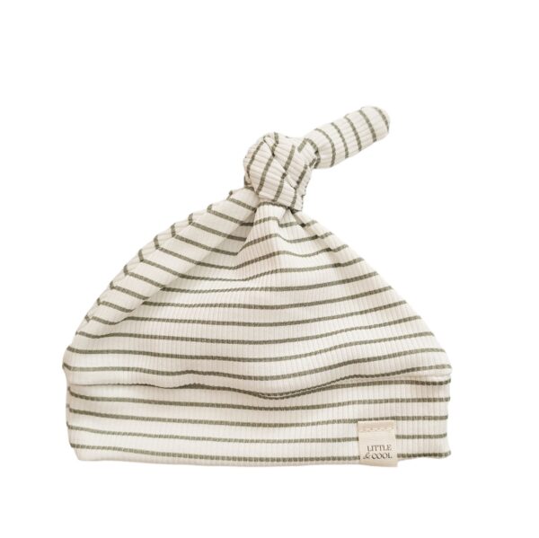 Newborn Mutsje los -  Rib streep khaki