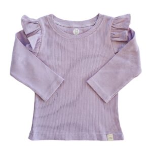 Longsleeve - RUFFLE rib  Lila