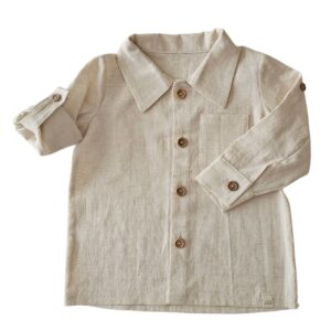 Blouse Mees linnen beige