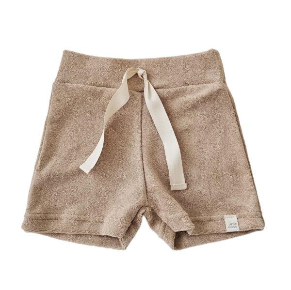 Korte broek - Badstof  dark beige