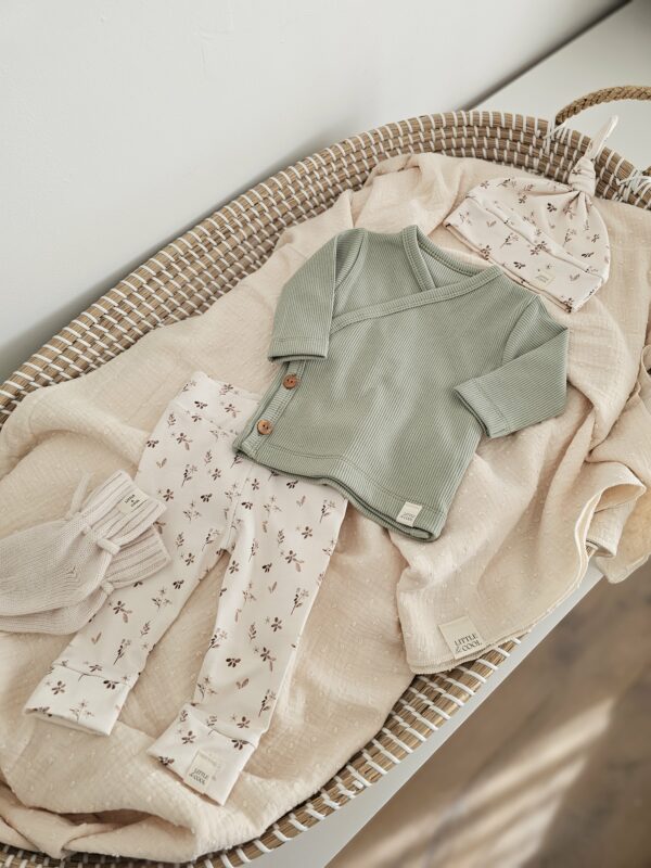 Newborn set - Spring Flowers rib - Afbeelding 2