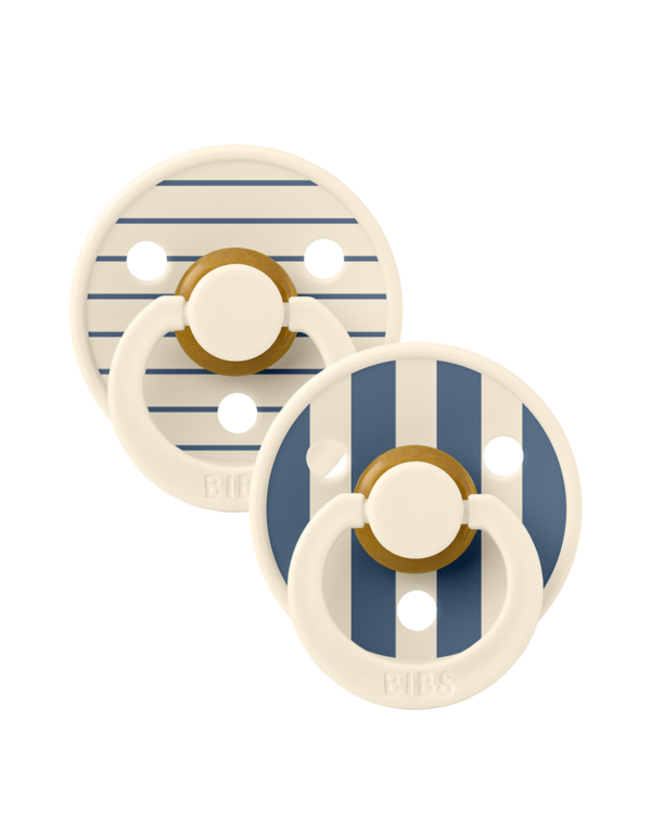 BIBS Studio Colour Pin 2 pack Ivory/Steel blue