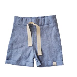 Korte broek -linnen blauw