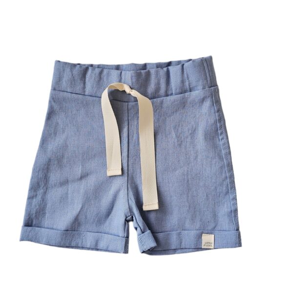 Korte broek -linnen blauw