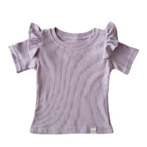 Shirt - Ruffel Rib lila