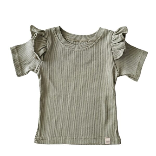 Shirt - Ruffel Rib Dusty Green