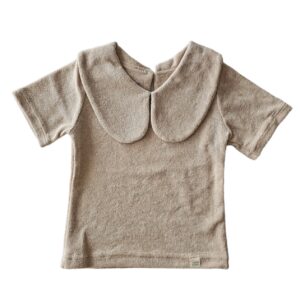 Shirt - Kraagje beige badstof