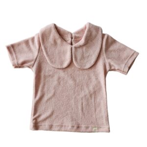 Shirt - Kraagje old pink badstof
