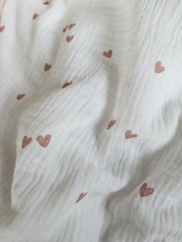 Swaddle - hartjes ecru - Afbeelding 3
