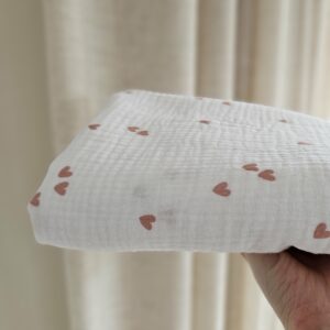 Swaddle - hartjes ecru