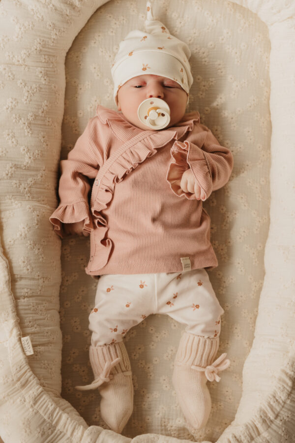 Longsleeve - overslag ruffle nude roze - Afbeelding 3