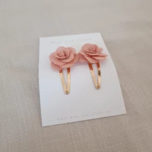 Rose pink clip middel (2 stuks)