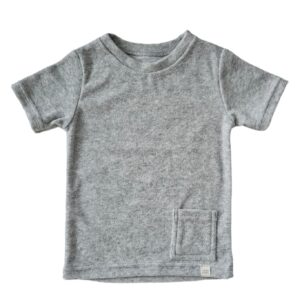 Shirt - Badstof  grijs