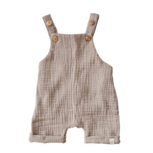 Salopette short- Mousselines taupe
