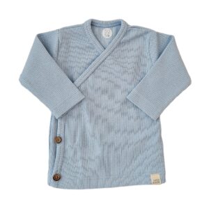 Longsleeve - overslag rib baby blue
