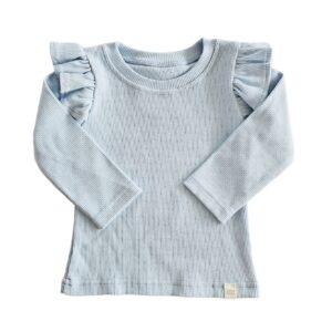Longsleeve - RUFFLE rib Blue