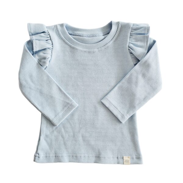 Longsleeve - RUFFLE rib Blue