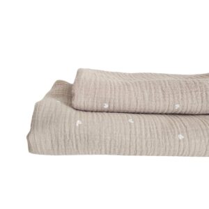 Swaddle -  mini hartjes taupe