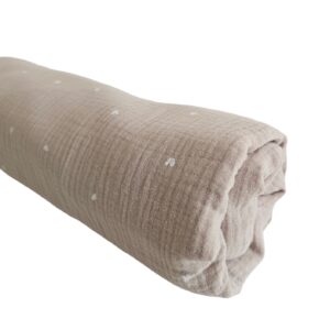 XL Beach Swaddle - mini hartjes taupe