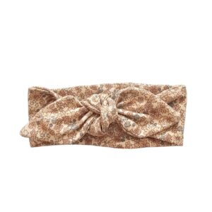 Haarband Breed - Peach bronze flowers