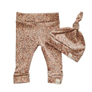 Newborn set - Peach bronze flowers