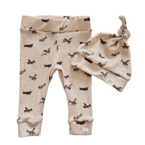 Newborn set - Beige rib planes