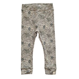 Skinny legging - Green flowers rib legging