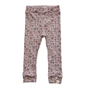 Skinny legging - Purple flowers rib