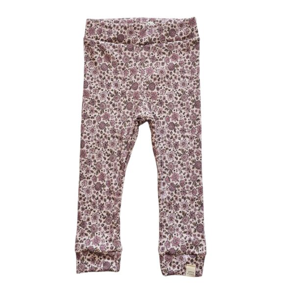 Skinny legging - Purple flowers rib