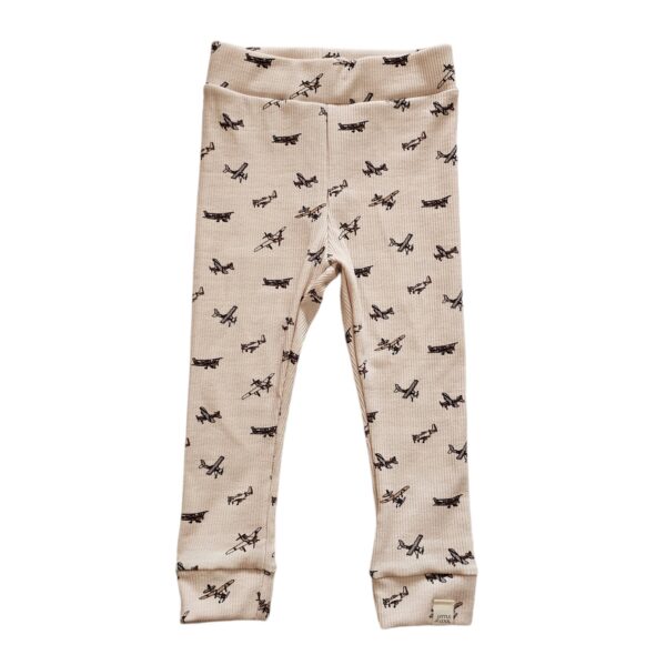Skinny legging - Beige rib planes