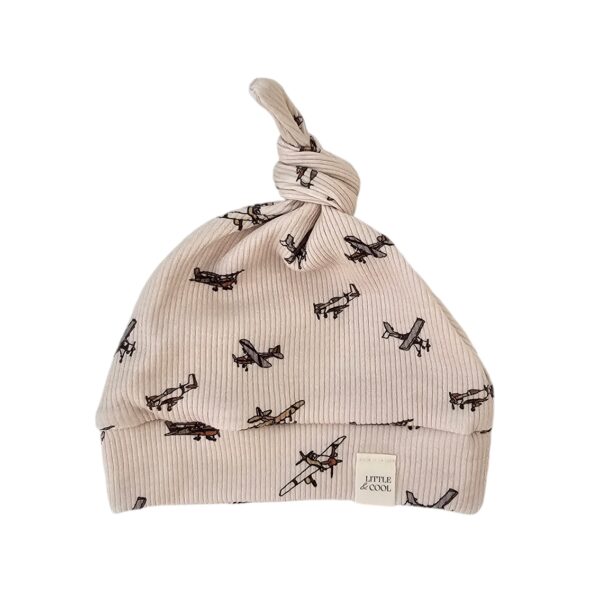Newborn Mutsje los -  Beige rib planes
