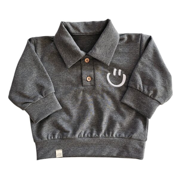Polo sweater smiley grey malange