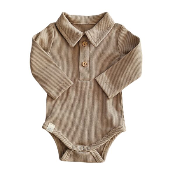 Romper - Polo rib dark beige