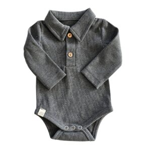 Romper - Polo rib grey melange