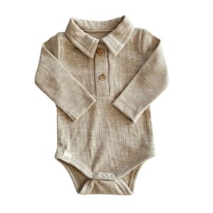 Romper - Polo rib beige melange