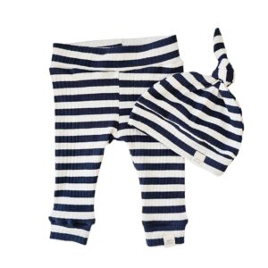 Newborn set - Rib streep blue