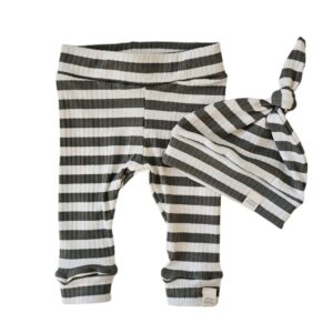 Newborn set - Rib streep green