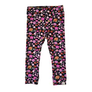 Skinny legging - flowers black