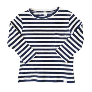 Longsleeve - Big streep rib blue