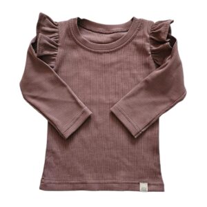 Longsleeve - RUFFLE Rib mauve