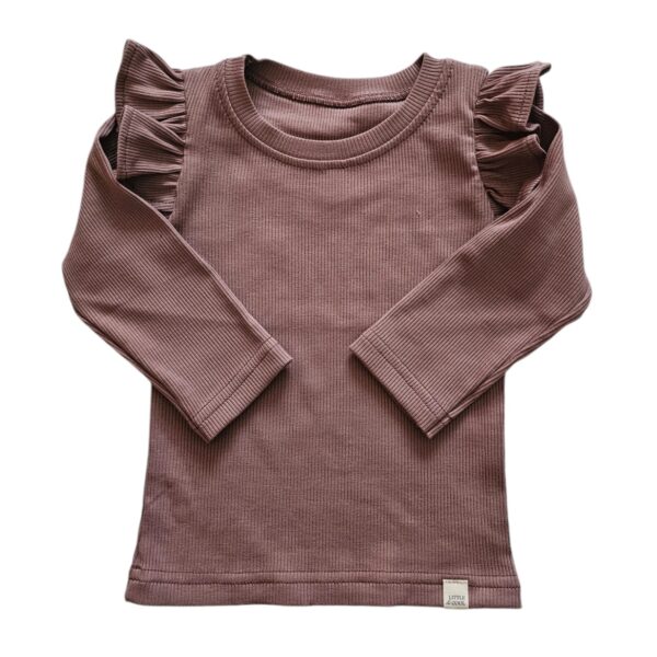 Longsleeve - RUFFLE Rib mauve