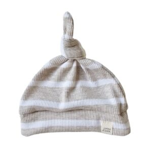 Newborn Mutsje los - brede streep beige