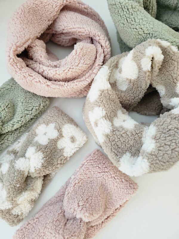 Hoofdband teddy twist dusty green - Afbeelding 2