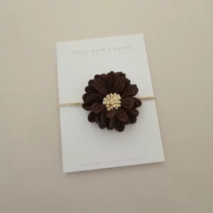 Mini&loved -  Haarelastiek | Dark Brown Blossom