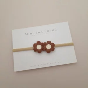 Mini&loved - Haarband Flower Amélie Brown