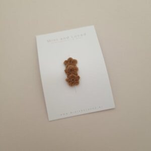 Mini&loved -  Antislip haarspeldje Mini Pluche brown